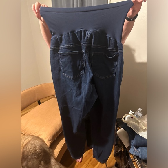 PLUS SIZE Denim MATERNITY SKINNY jeans PANTS 2xl stretch belly band - Picture 3 of 3